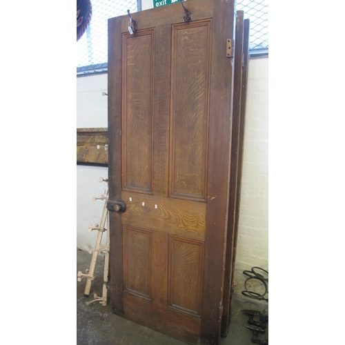 528 - Group of 19th century grained pine panelled interior doors with coat hooks. (3)
(B.P. 24% incl. VAT)