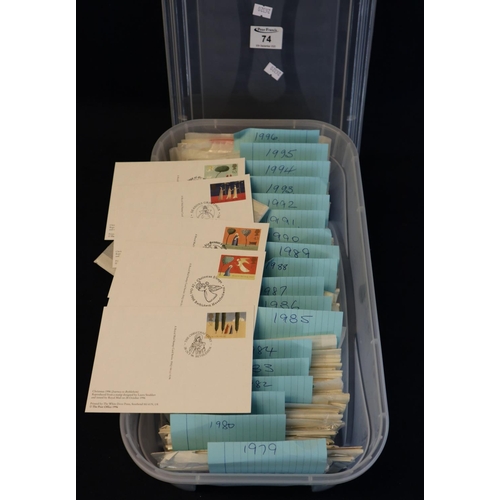 74 - Great Britain collection of PHQ card sets 1979-1996 period, all used on reverse with various special... 