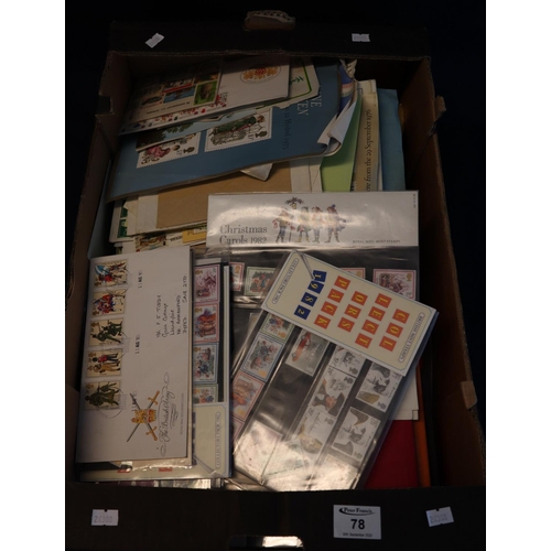 78 - Box with all world selection of stamps in albums, stockbooks and packets and selection of presentati... 