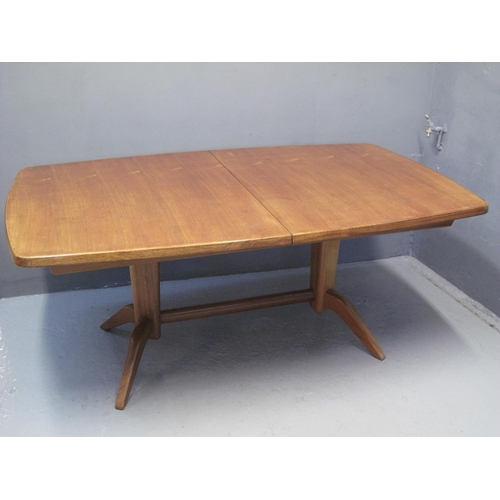 66 - MID CENTURY TEAK EXTENDING DINING TABLE with one additional leaf, by Gordon Russell Ltd, Broadway, W... 