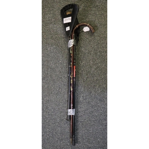 111 - Bundle of walking sticks, walking pole and shooting stick.
(B.P. 21% + VAT)