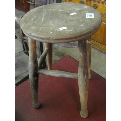 566 - Rustic elm farmhouse stool.
(B.P. 21% + VAT)