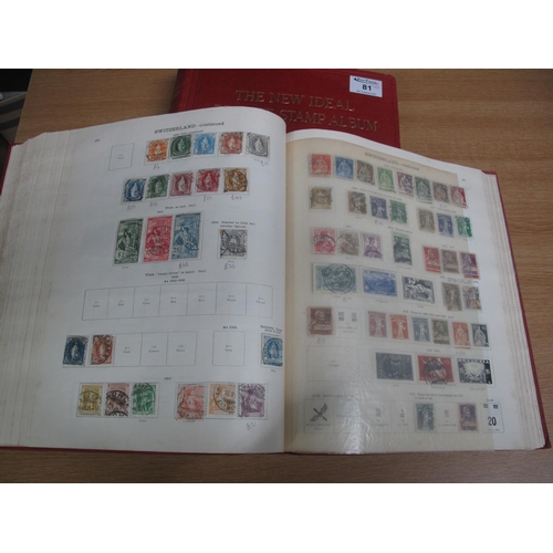 81 - Two Stanley Gibbons New Ideal albums for foreign countries, 1840 to 1936. Extensive collection of mo... 