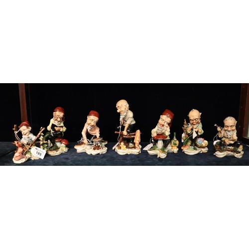 185 - Collection of seven Capodimonte dwarfs, all at work. (7)
(B.P. 21% + VAT)