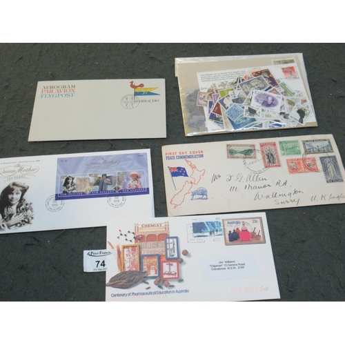 74 - All world selection of stamps in packets, envelopes and various  cover in sliver box silver box 100'... 