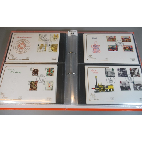 67 - Great Britain collection of Cotswold First Day covers in orange binder. 1980 to 2000 period all with... 