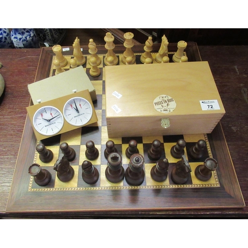 72 - Modern Lardy chess set with Brian Elye & Co table top timer.
(B.P. 21% + VAT)