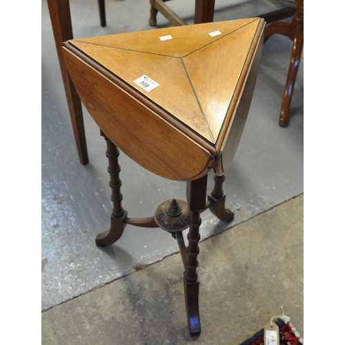 508 - Late Victorian folding envelope table on simulated bamboo outswept legs. 
(B.P. 21% + VAT)