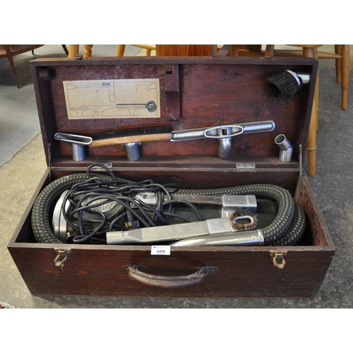 509 - Vintage Electrolux Ltd hoover in wooden box. 
(B.P. 21% + VAT)