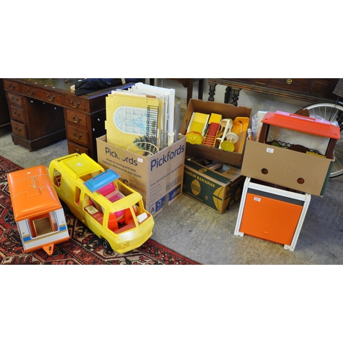 520 - A large collection of Sindy and Barbie toys, dolls and accessories to include; furnishing items, dol... 