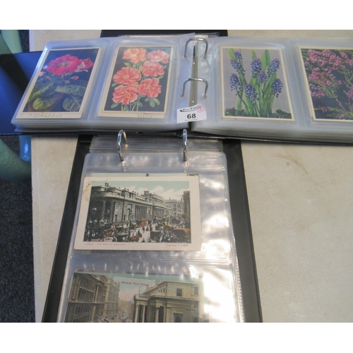 68 - Postcards with album of UK and foreign, with a  further album of flower studies.
 (B.P. 21% + VAT)