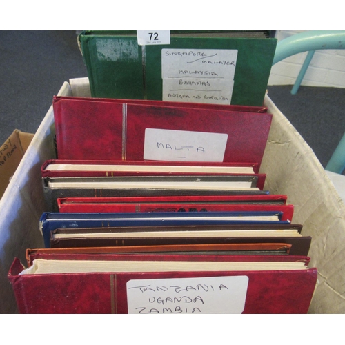 72 - British Commonwealth mostly used collection of stamps in thirteen stockbooks, 100's of stamp wide ra... 