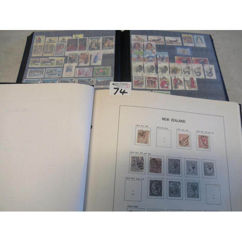 74 - Australia and states mostly used selection in large stockbook plus New Zealand 1870's to 1980's used... 
