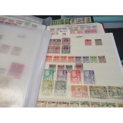 75 - Large box with all world collection in ten stockbooks, many 100's of stamps from wide range of count... 