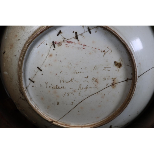 89 - 18th Century Chinese export porcelain famille Rose charger depicting a Mandarin at a window looking ... 