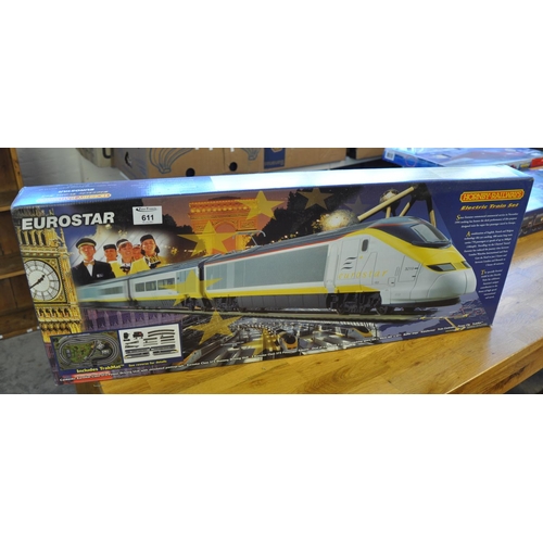 611 - Hornby Railways 00 gauge Eurostar electric train set in original box. 
(B.P. 21% + VAT)