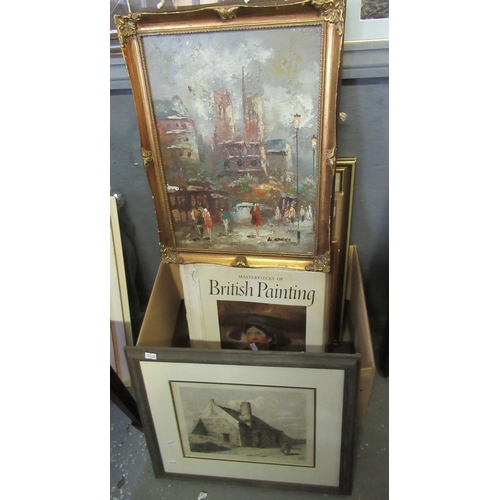 168 - Group of assorted furnishing pictures, paintings, watercolours, prints, together with a collection o... 