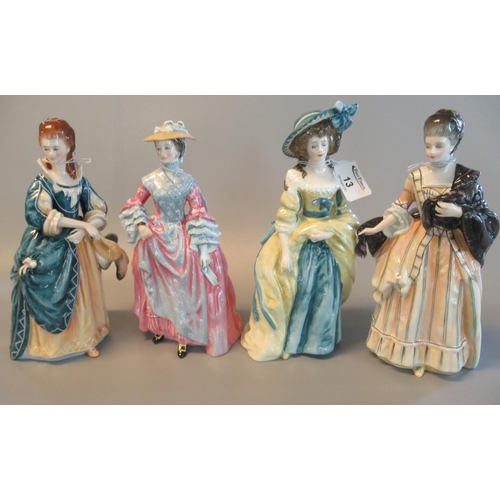 13 - Set of four Royal Doulton limited edition figurines, 'Gainsborough Ladies' to include; 'Sophia Charl... 