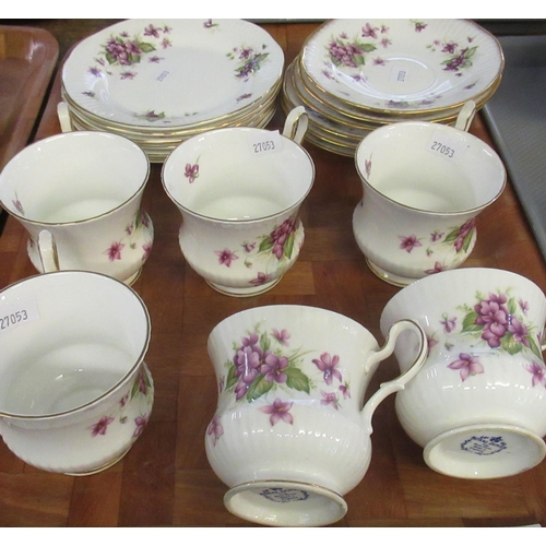 301 - Tray of Royal Dover English fine bone china floral teaware to include; teacups, saucers and plates.
... 