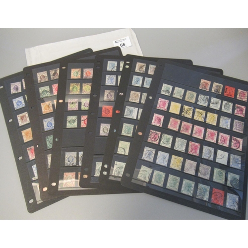 66 - Hong Kong used collection on black pages Victorian to King George VI 250+ stamps. 
(B.P. 21% + VAT)