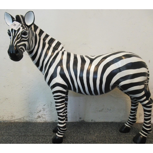 81 - Modern probably plastic well detailed study of a standing zebra. 52cm high approx.
(B.P. 21% + VAT)