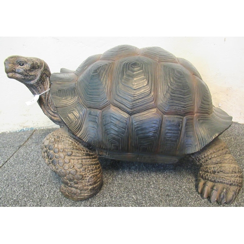 82 - Splendid modern, probably plastic life size study of a giant tortoise, 62cm long approx. 
(B.P. 21% ... 