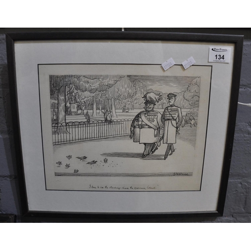 134 - W.A Sillince, 'I love to see the starlings chase the sparrows', Sparrows no. 34 a cartoon, dated Aug... 