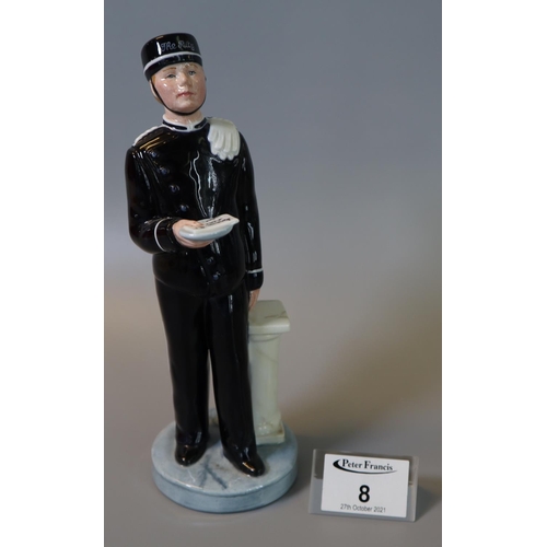 8 - Royal Doulton bone china figurine 'Ritz bellboy' HN2772.
(B.P. 21% + VAT)