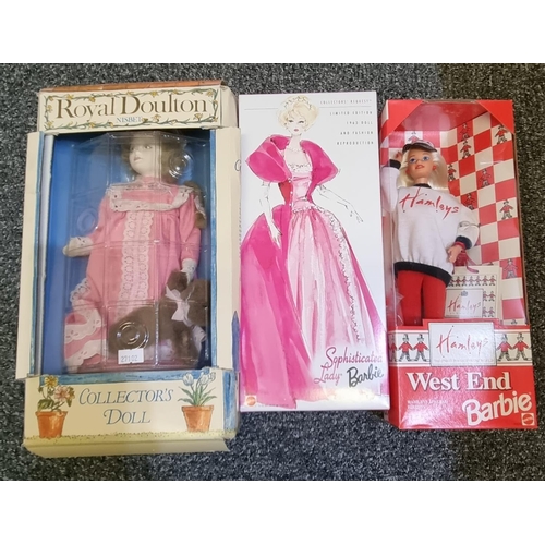 104 - Hamleys West End special edition Barbie doll by Mattel 1553 in original box, together with another M... 