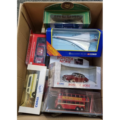 109 - Box of Corgi Diecast model vehicles all in original boxes, to include Conchord-new Livery, Bedford D... 