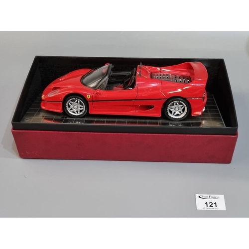 121 - Shell Oils promotional Diecast model vehicle in original box, Ferrari F50 with compliments of Shell ... 