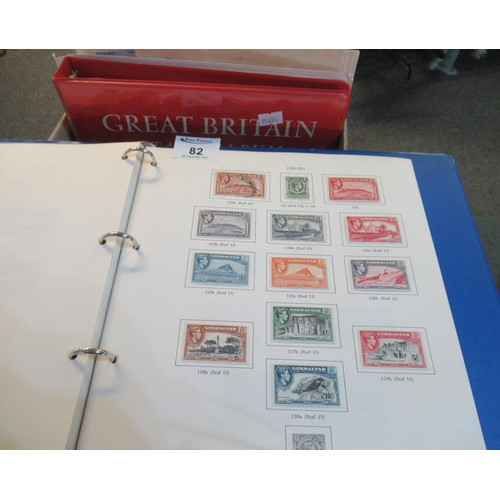 82 - All world collection of stamps including; Great Britain in printed album, Malta and Gibraltar in pri... 