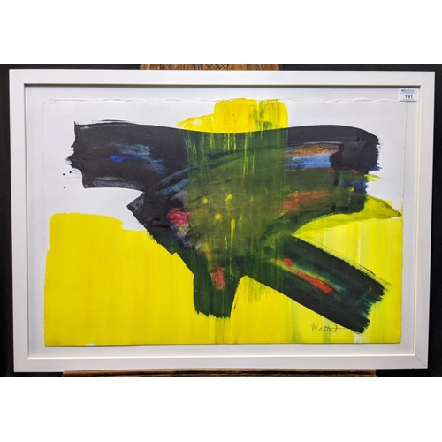 104 - Walters (Modern British), abstract study, watercolours, signed by the artist, 53 x 76cm approx. Fram... 