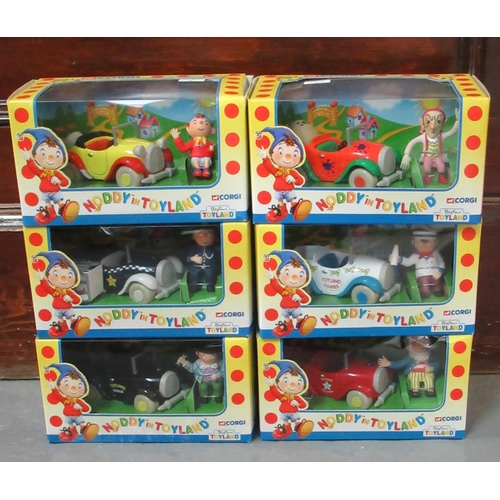 Set of six Corgi Noddy in Toyland boxed vehicles and figures to include ...