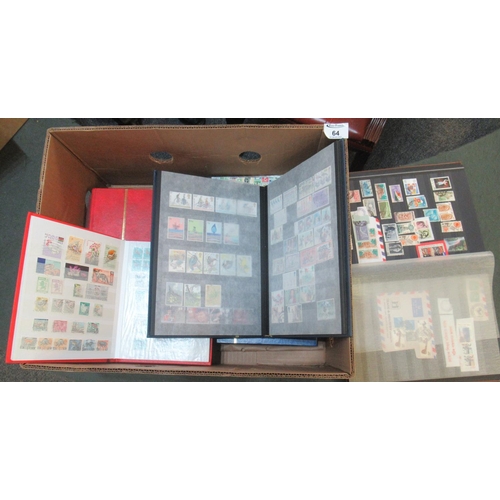 64 - All world collection of stamps in eleven stockbooks. Many 100s of stamps, wide range of countries. 
... 