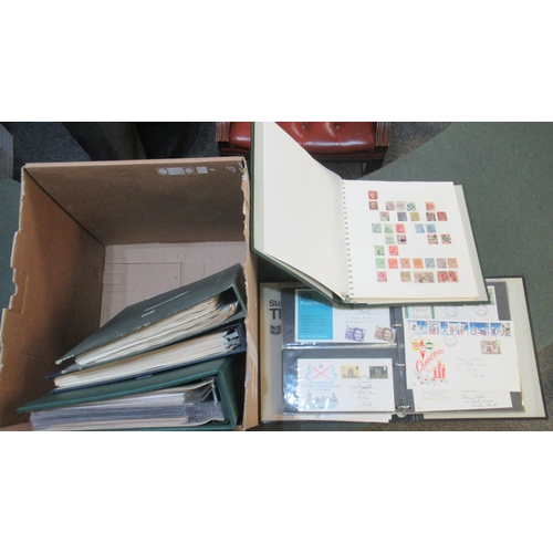 65 - All world stamp collection in three albums, plus album of Great Britain FDCs and album with World Wi... 