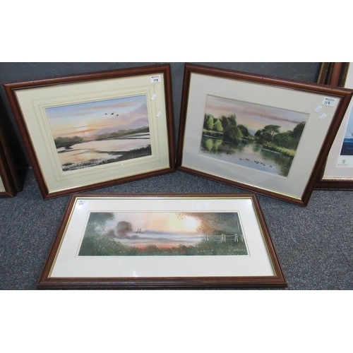 119 - After Paul Purday, landscapes, three, coloured prints. Framed and glazed. (3)
(B.P. 21% + VAT)