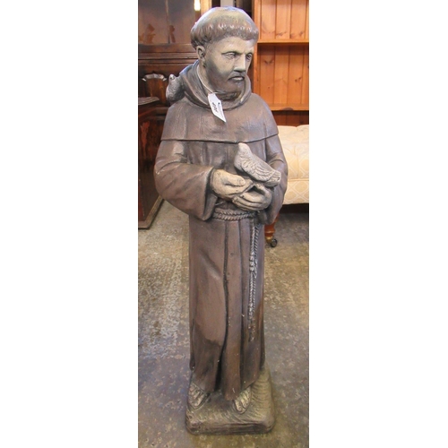 496 - Moulded composition study of Saint Francis of Assisi, 57cm high approx.
(B.P. 21% + VAT)