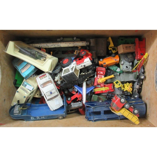 392 - Box of playworn diecast model vehicles; Corgi, Matchbox and others. 
(B.P. 21% + VAT)