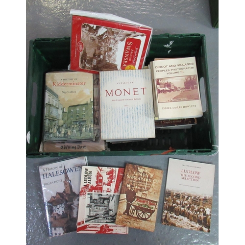 403 - Box of assorted books on particular towns and villages to include Frances Frith's Around Swansea, A ... 