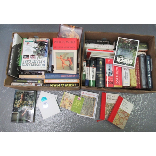 435 - Two boxes of books to include Botany, Classical Mythology, Thesauruses, Architecture, etc. (2)
(B.P.... 