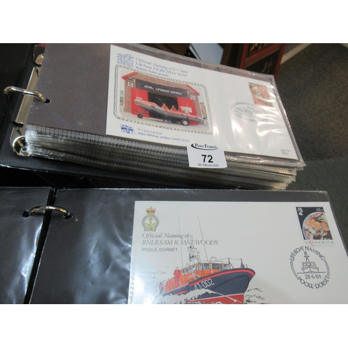 72 - Great Britain collection of RNLI Lifeboat covers 1974 - 1990 in five albums. Number 1 to 184. Looks ... 