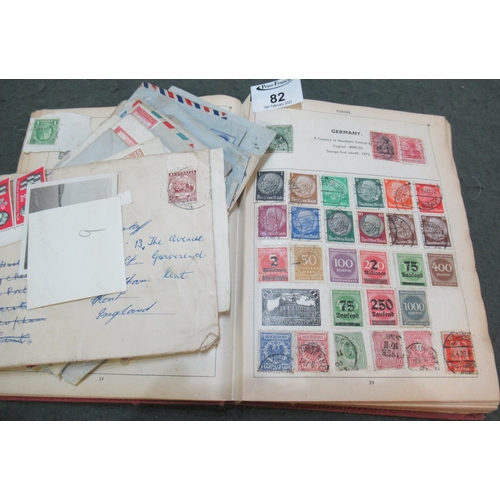 82 - All world stamp collection in Stanley Gibbons improved album. 100's of stamps and selection of cover... 