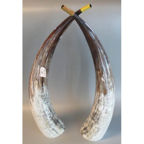 87 - Pair of modern Ankole cattle horns. (2)
(B.P. 21% + VAT)