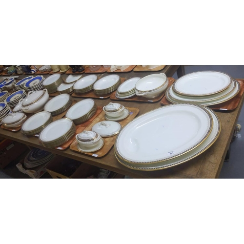 351 - Nine trays of Maple & co. caudron dinner ware to include two very large meat plates with gravy wells... 