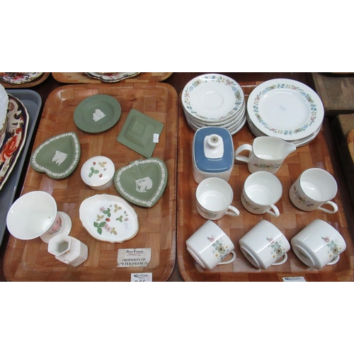 356 - 20 piece Royal Doulton 'Pastorale' coffee set, together with a tray of Wedgwood Jasperware and other... 