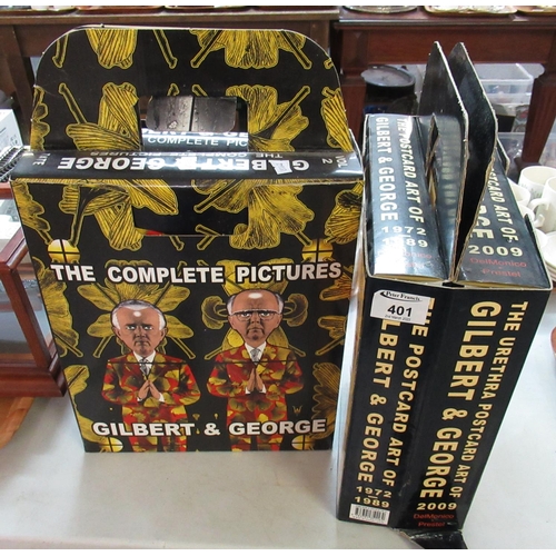 401 - Gilbert & George The Complete Pictures, volumes 1 & 2, together with the Postcard Art of Gilbert & G... 