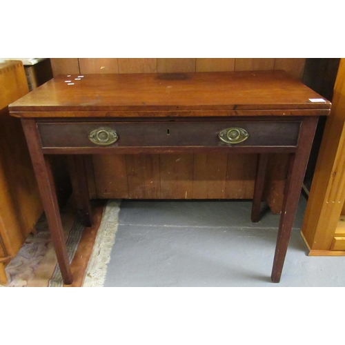 463 - 19th century mahogany folding tea table, standing on square tapering legs.
(B.P. 21% + VAT)