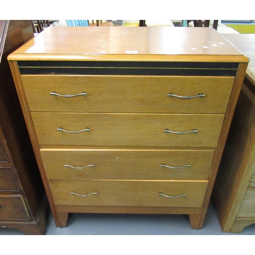 469 - Lebus Furniture oak straight front bedroom chest of four drawers. 77 x 42 x 92cm approx.
(B.P. 21% +... 