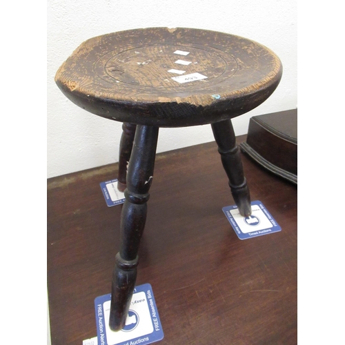 493 - 19th century elm rustic milking stool.
(B.P. 21% + VAT)